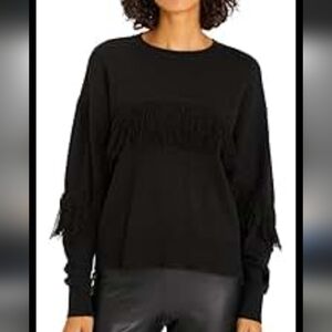 Nwt ! Sanctuary Social Hour Ribbed Frinfe Sweater Xs